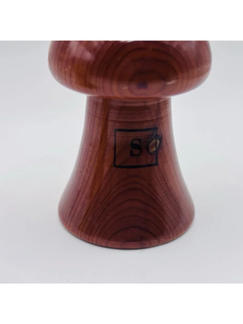 Vintage Wooden Franklin Inst. PA Souvenir Mushroom Salt & Pepper Shakers. RARE!